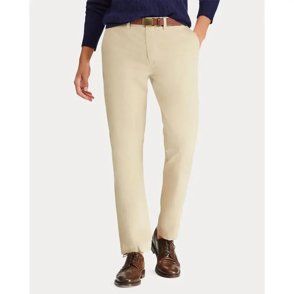 NEW Polo Ralph Lauren Stretch Classic Fit Chino Pants Pocket Khaki Mens 44Bx34